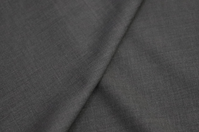 Тонкая костюмная шерсть с эластаном графитовый меланж