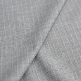 Тонкая костюмная шерсть с эластаном полоска серый