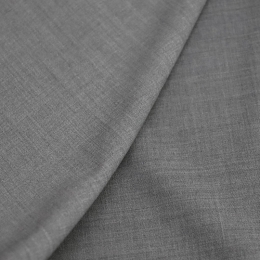 Тонкая костюмная шерсть с эластаном серый меланж